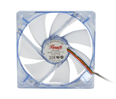 ROSEWILL RFA-120-BL -120mm Fan with LP4 Adapter – 4 Blue LED Lights